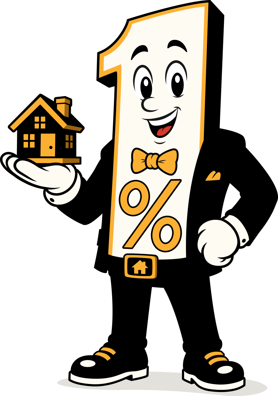 Mr. 1% mascot
